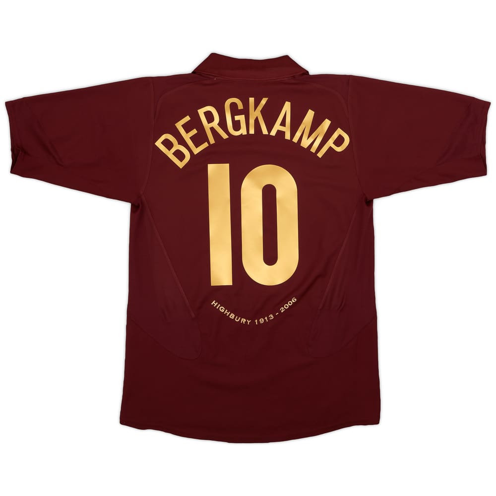 2005-06 Arsenal Home Shirt Bergkamp #10 - 8/10 - (M)