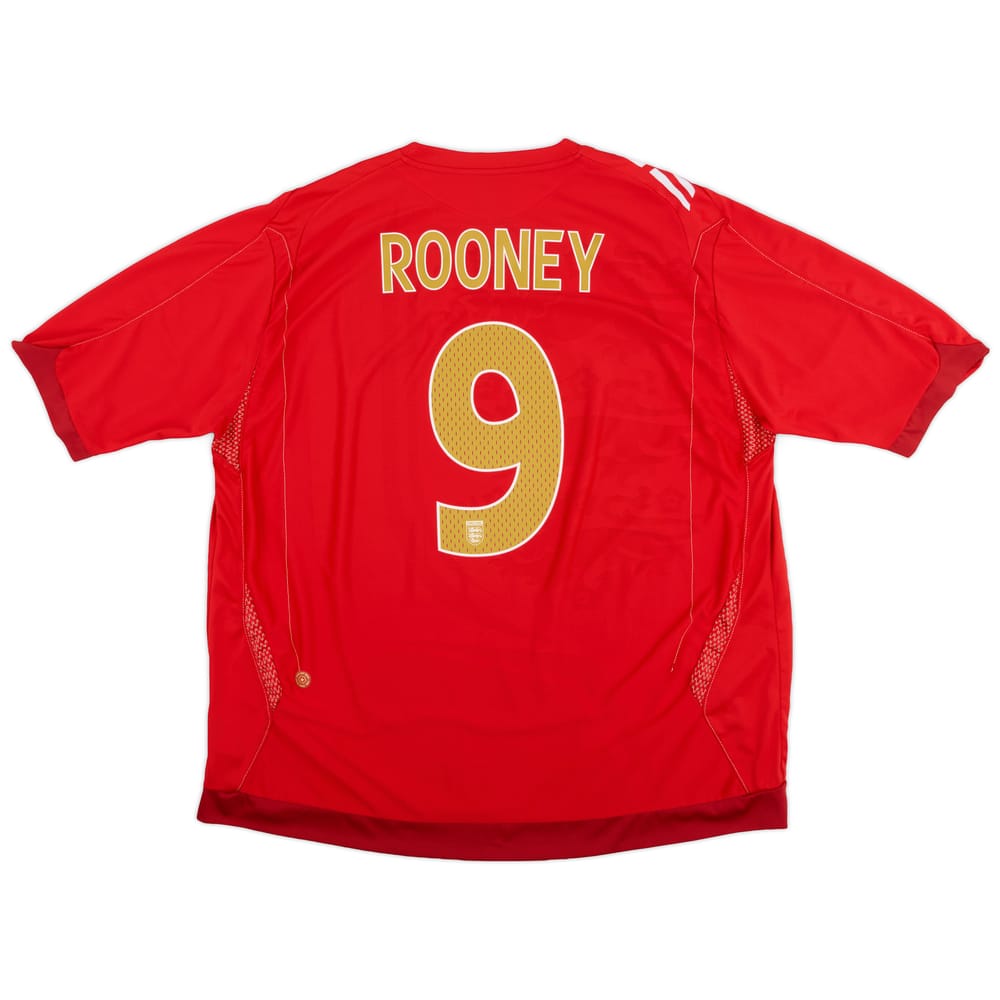 2006-08 England Away Shirt Rooney #9 - 9/10 - (3XL)