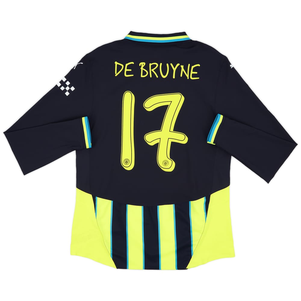 2024-25 Manchester City Authentic Away L/S Shirt De Bruyne #17