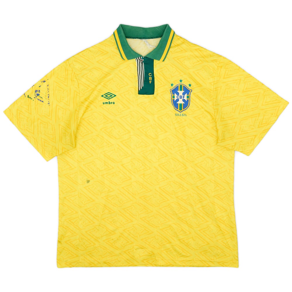 1991-93 Brazil Home Shirt - 5/10 - (L)