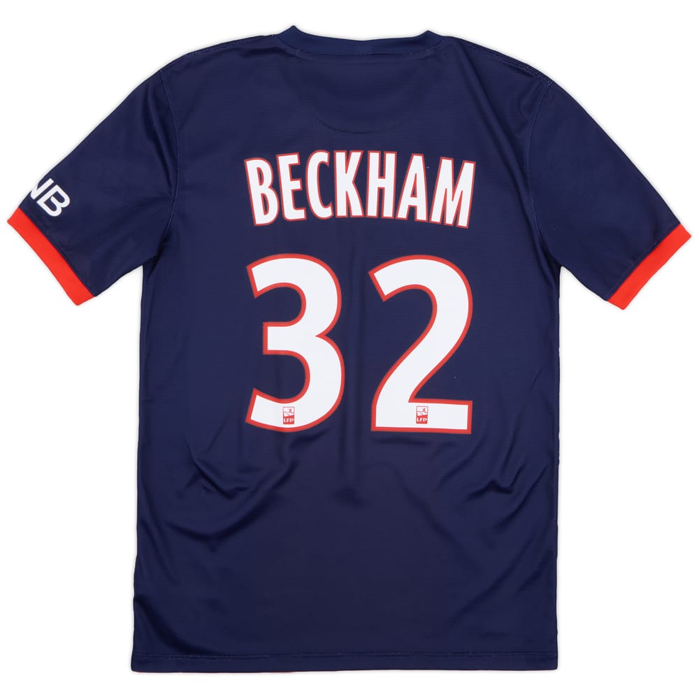 2013-14 Paris Saint-Germain Home Shirt Beckham #32 - 9/10 - (S)