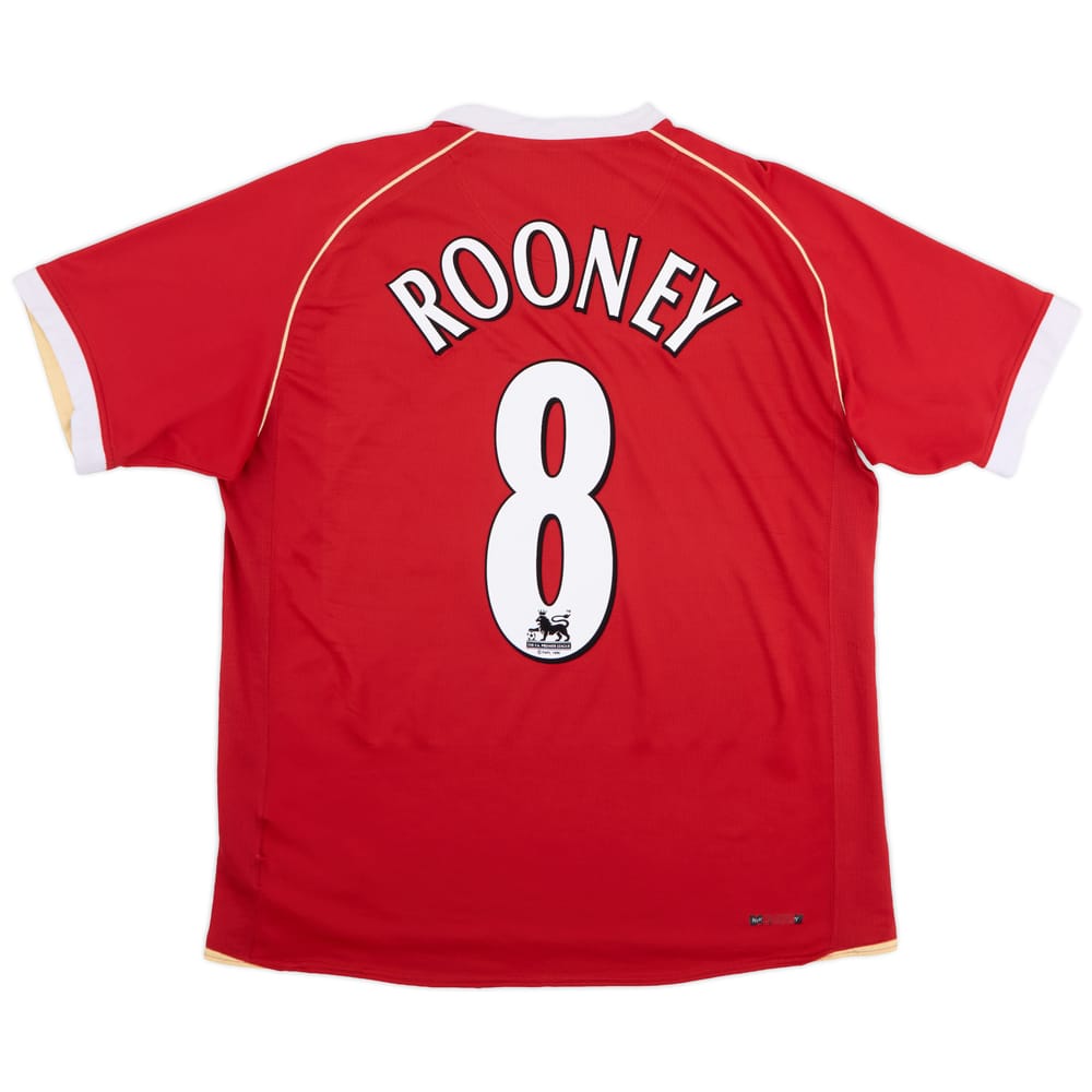 2006-07 Manchester United Home Shirt Rooney #8 - 6/10 - (L)