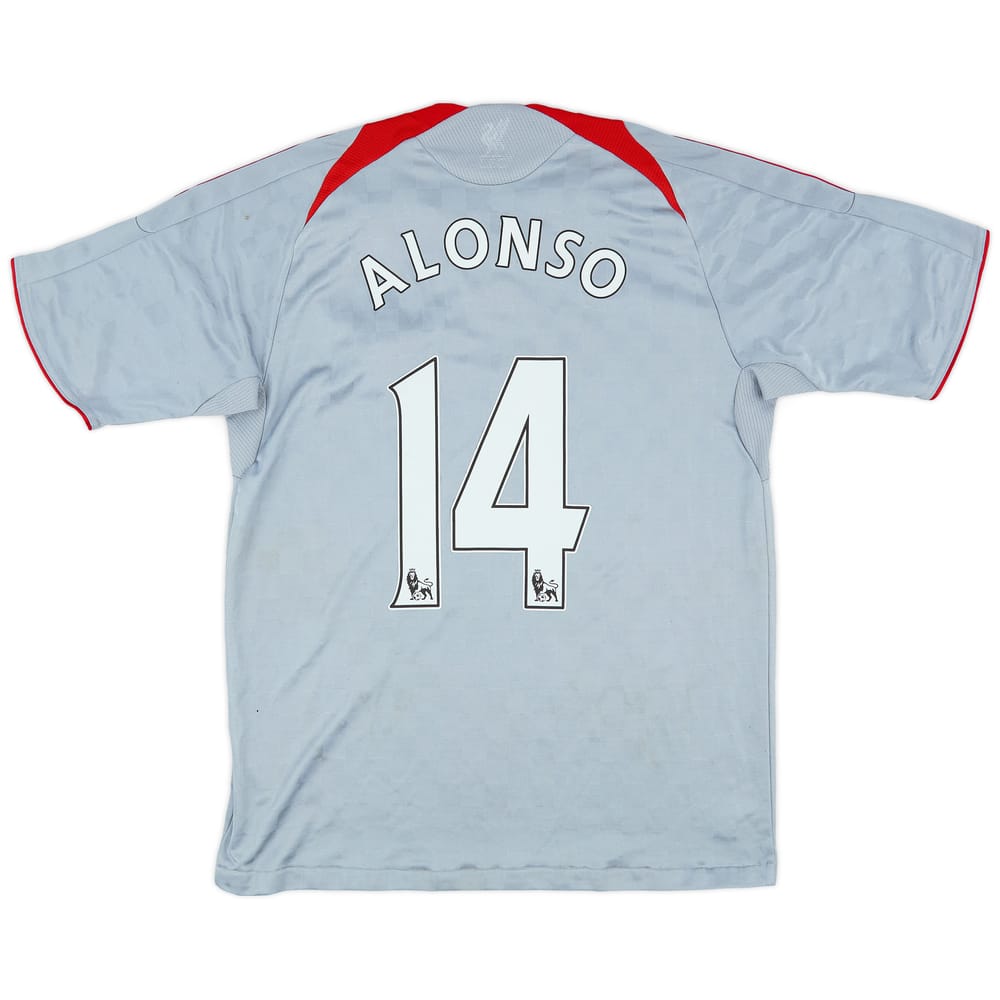 2008-09 Liverpool Away Shirt Alonso #14 - 8/10 - (XL.Boys)