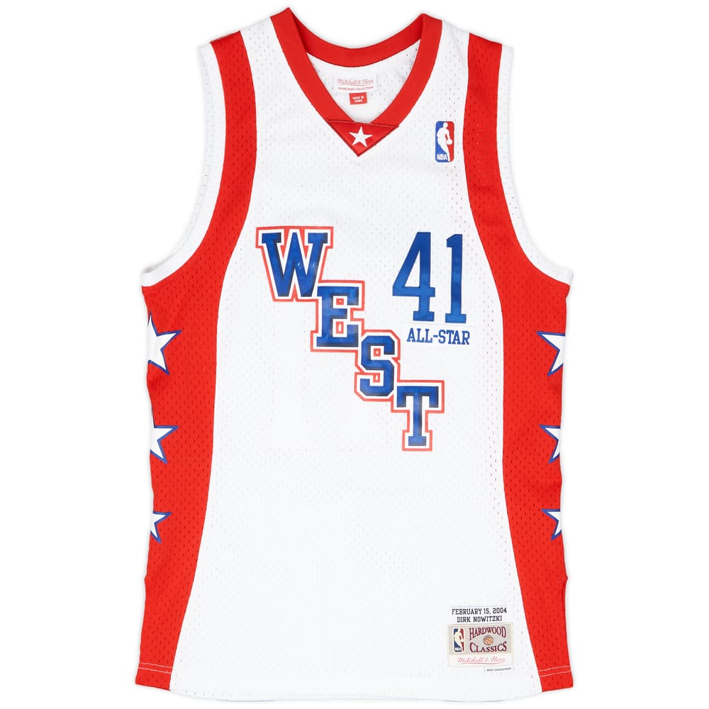 2004 NBA All-Star Game Team West Nowitzki #41 Mitchell & Ness Hardwood Classics Swingman Jersey - 7/10 - (S)
