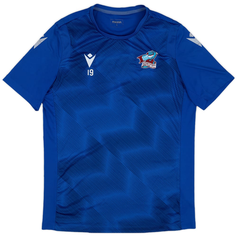 2020-21 Scunthorpe United Player Issue Macron Training Shirt #19 - 6/10 - (L)