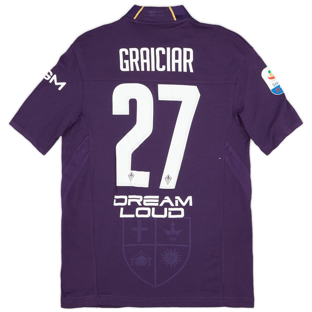 2018-19 Fiorentina Match Issue Home Shirt Graiciar #27 - As New - (M)