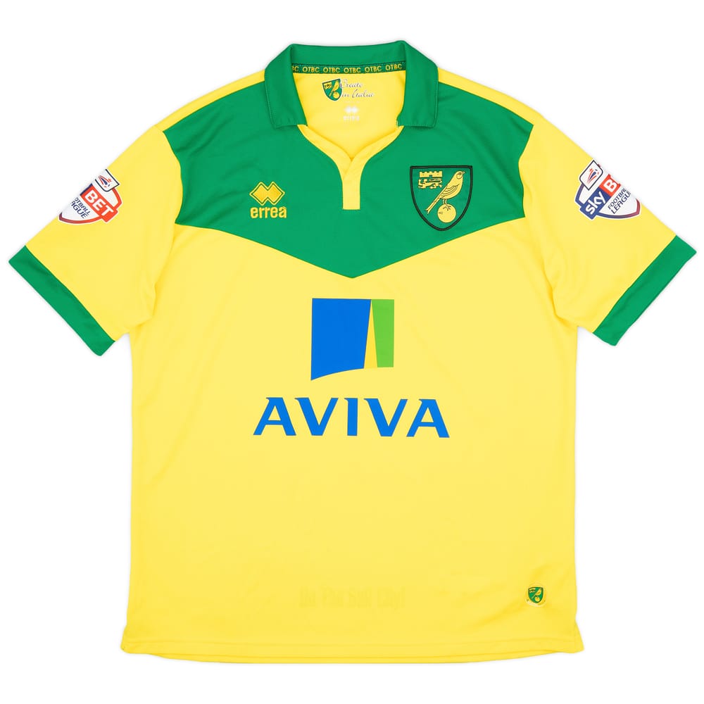 2014-15 Norwich Home Shirt - 9/10 - (L)