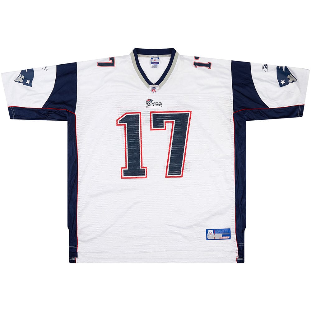 2006 New England Patriots Jackson #17 Reebok On Field Jersey (Away) 3XL