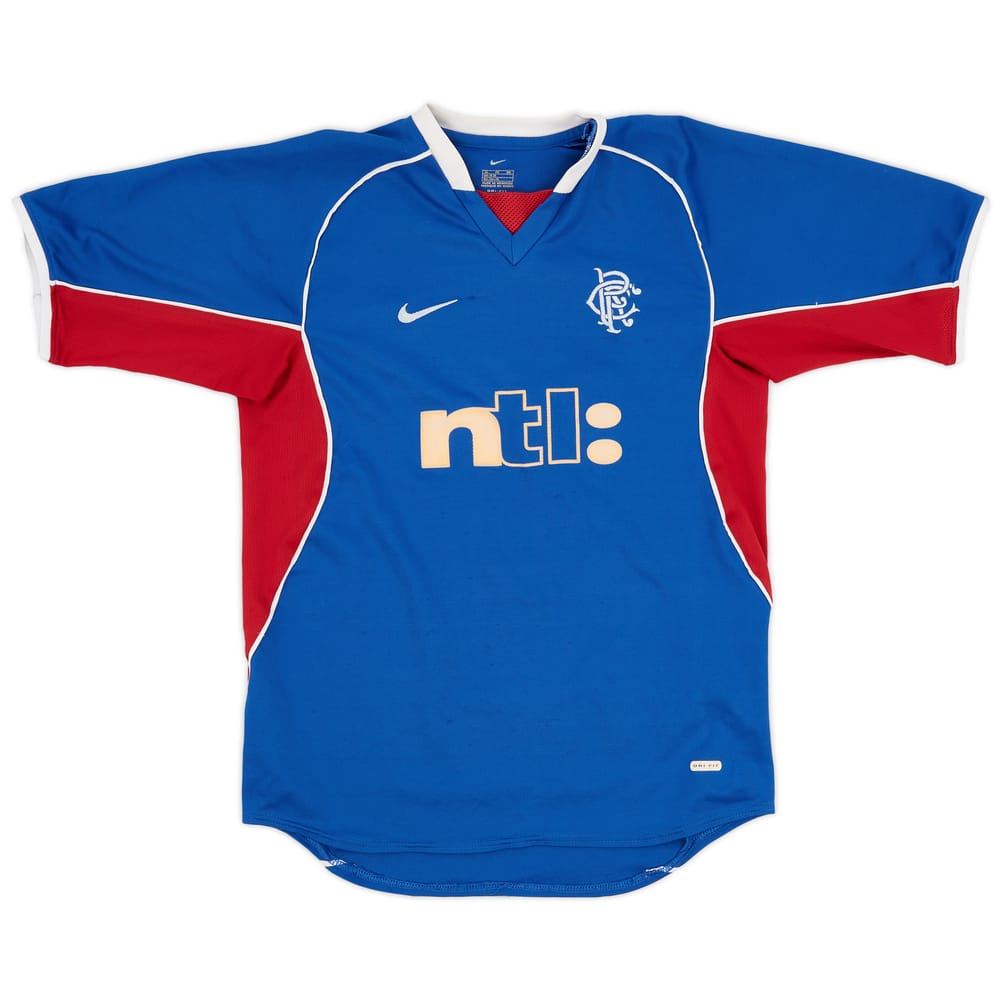 2001-02 Rangers Home Shirt - 7/10 - (XL.Boys)