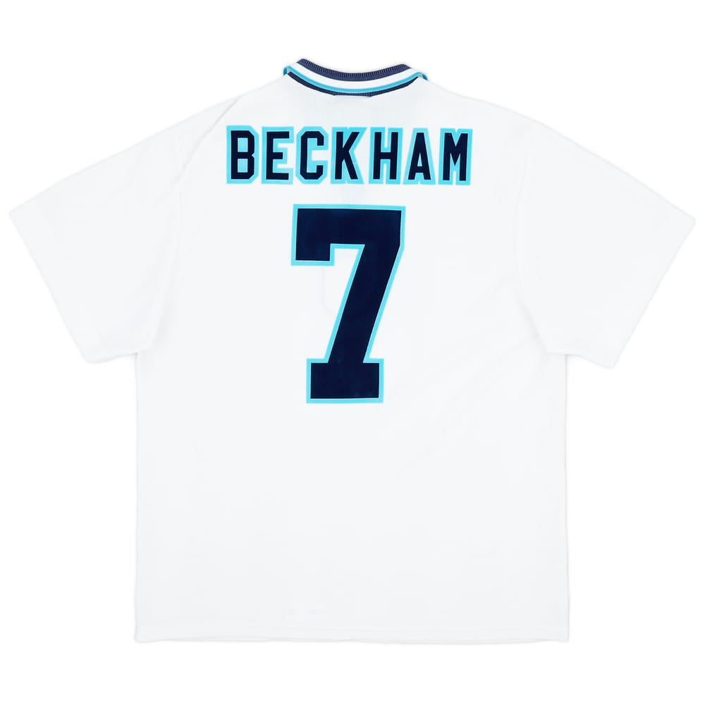 1995-97 England Home Shirt Beckham #7 - 8/10 - (XL)