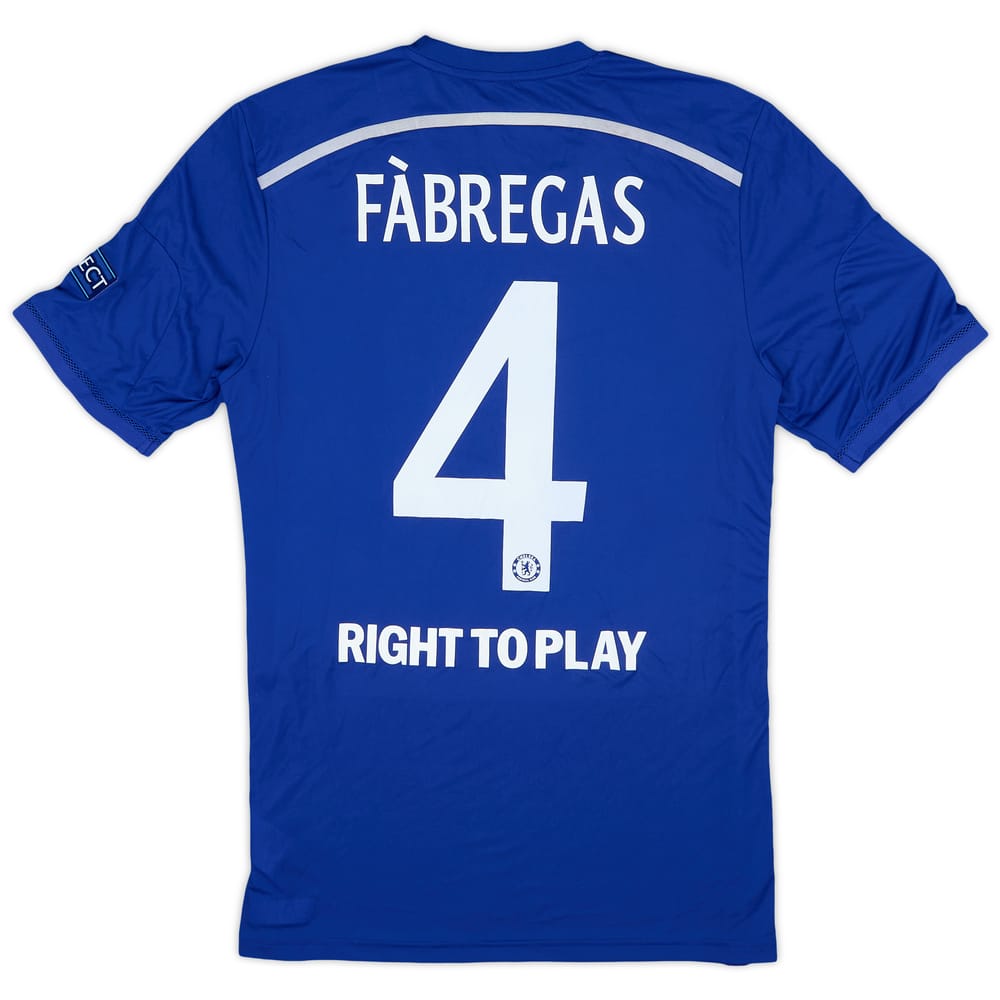2014-15 Chelsea Match Issue Champions League Home Shirt Fabregas #4
