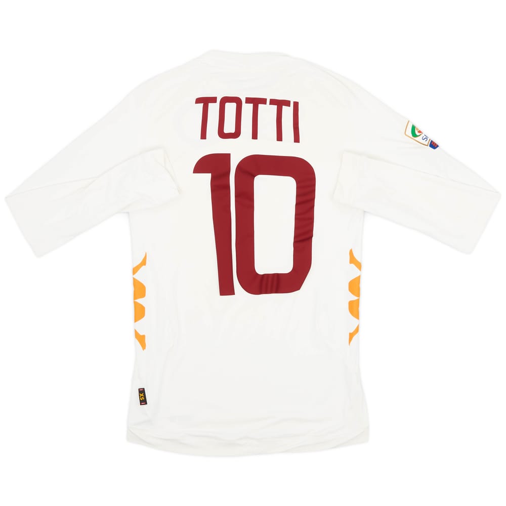 2011-12 Roma Away L/S Shirt Totti #10 - 7/10 - (XS)