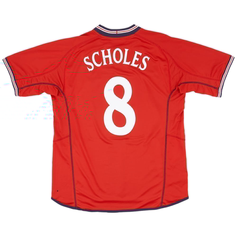 2002-04 England Away Shirt Scholes #8 - 5/10 - (XL)