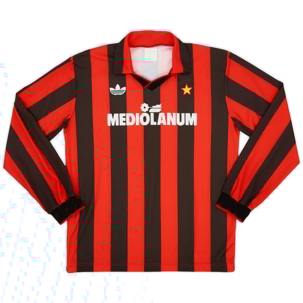 1990-91 AC Milan Home L/S Shirt - 8/10 - (L)