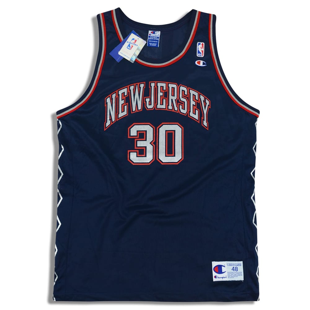 1997-02 New Jersey Nets Kittles #30 Champion Jersey (Away) XL - W/Tags