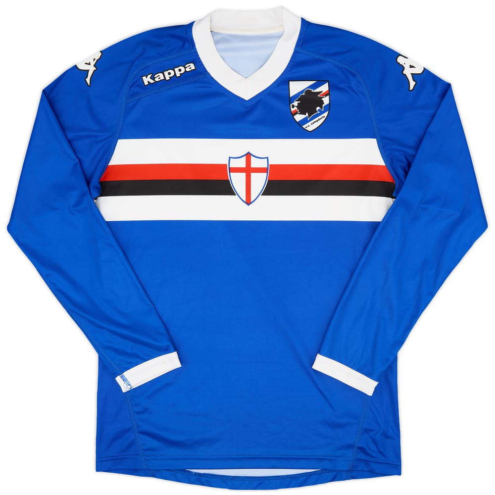 2010-11 Sampdoria Home L/S Shirt - 7/10 - (L)
