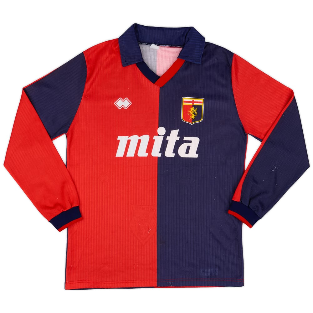 1990-91 Genoa Home L/S Shirt - 7/10 - (L)