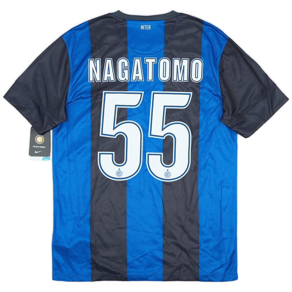 2012-13 Inter Milan Home Shirt Nagatomo #55 (M)