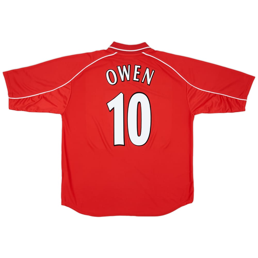 2000-02 Liverpool Home Shirt Owen #10 - 8/10 - (XXL)