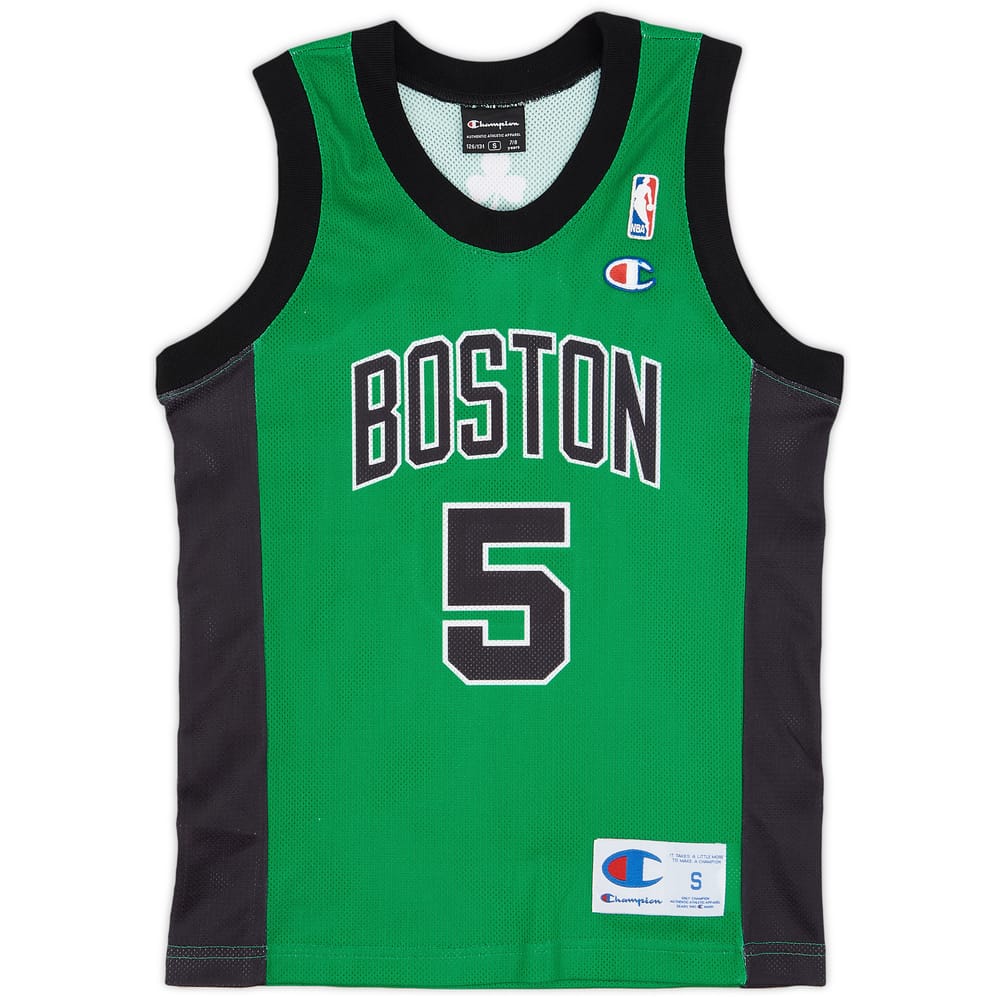 2007-10 Boston Celtics Garnett #5 adidas Alternate Jersey - 9/10 - (S.Boys)