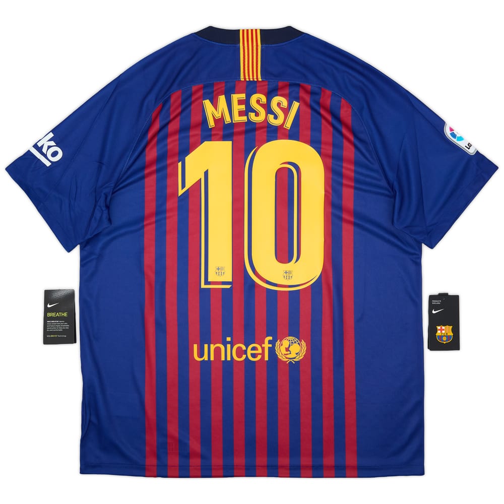 2018-19 Barcelona Home Shirt Messi #10 (XL)