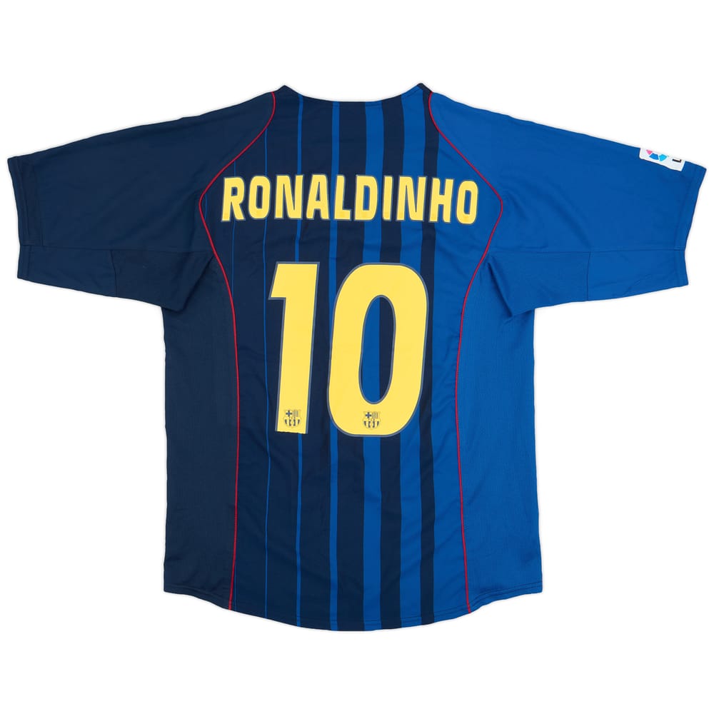 2004-05 Barcelona Away Shirt Ronaldinho #10 - 7/10 - (L)