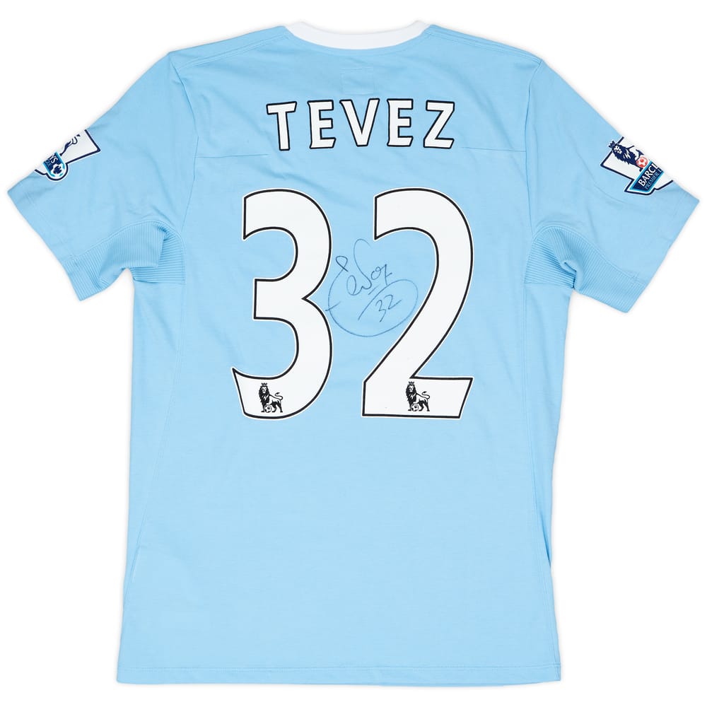 2009-10 Manchester City Match Issue Signed Home Shirt Tevez #32