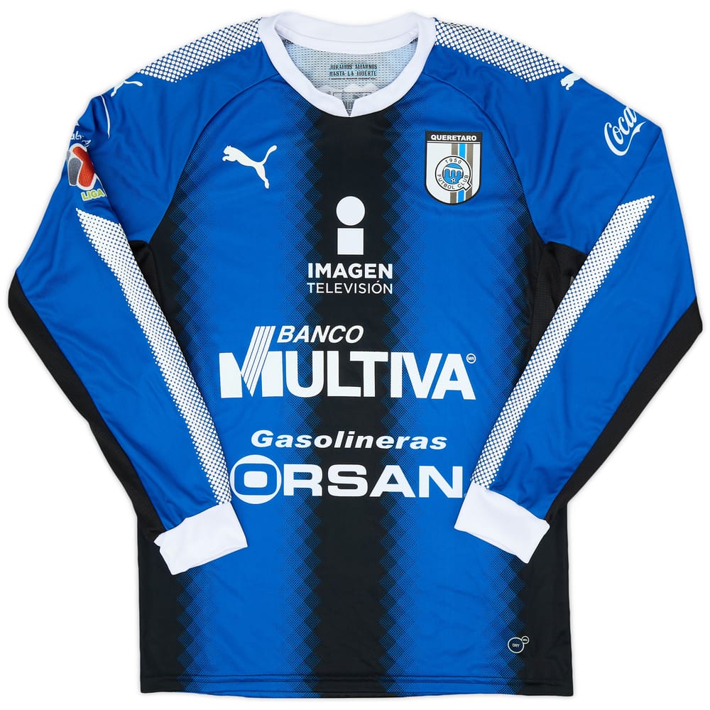 2017-18 Queretaro Home L/S Shirt - 9/10 - (S)