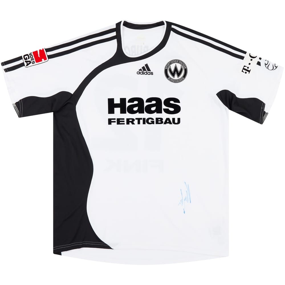 2006-07 Wacker Burghausen Match Issue Signed Home Shirt Fink #12