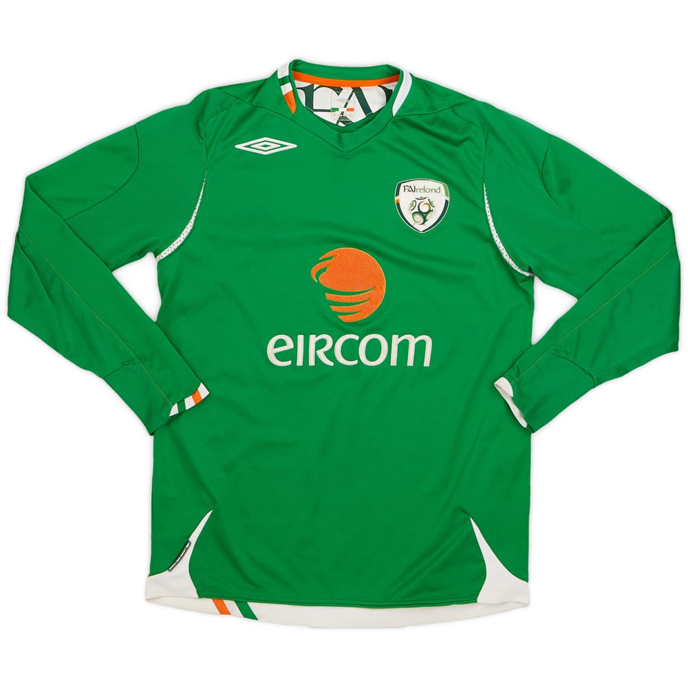 2006-08 Ireland Home L/S Shirt - 7/10 - (S)