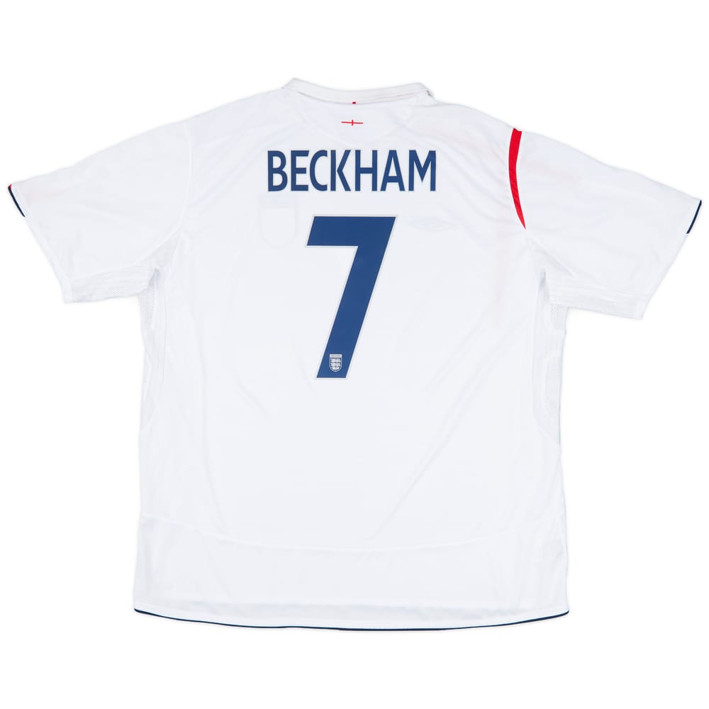 2005-07 England Home Shirt Beckham #7 (3XL)