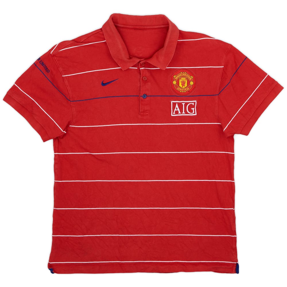 2008-09 Manchester United Nike Polo Shirt - 7/10 - (XL)