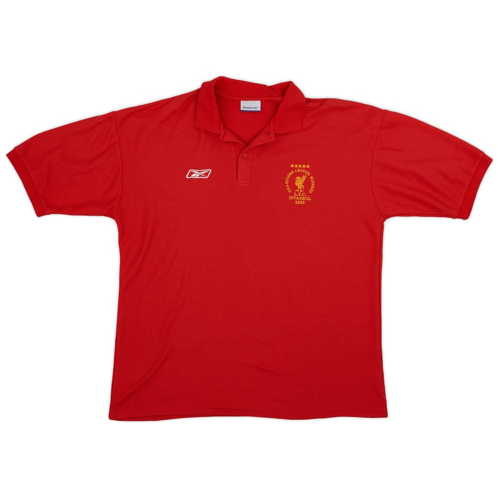 2005 Liverpool 'CL Winners' Reebok Polo Shirt - 9/10 - (XL)