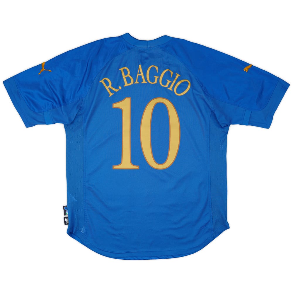 2004-06 Italy Home Shirt Baggio #10 - 7/10 - (L)