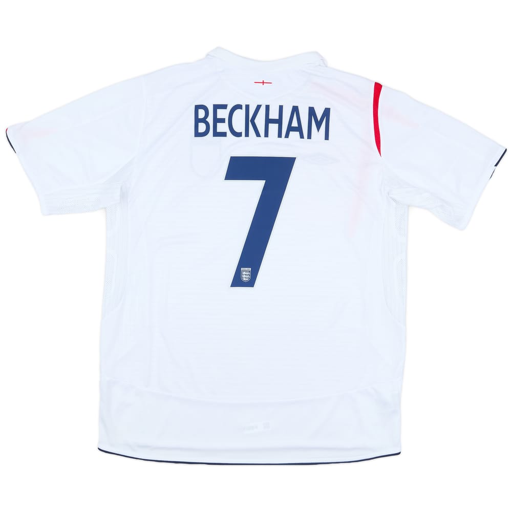 2005-07 England Home Shirt Beckham #7 (XL)