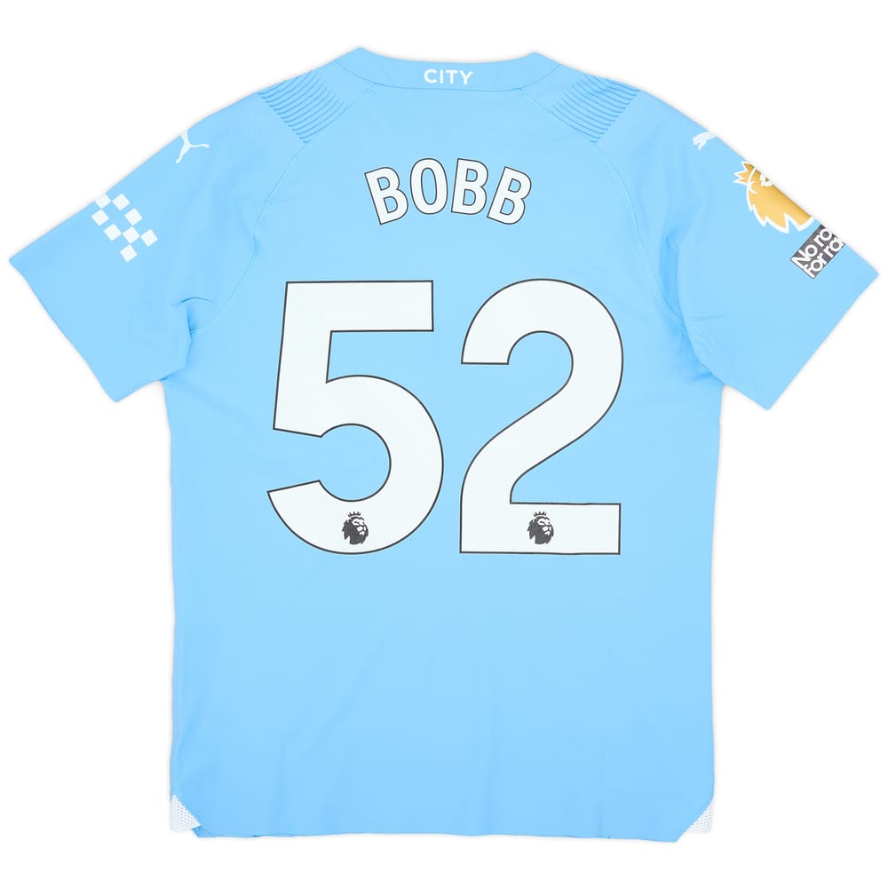 2023-24 Manchester City Match Issue Home Shirt Bobb #52