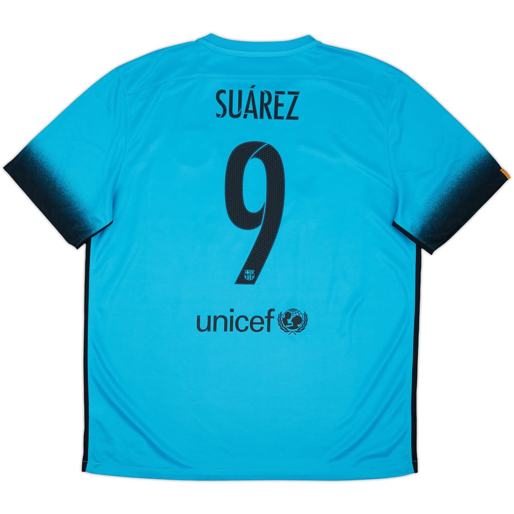 2015-16 Barcelona Third Shirt Suarez #9 (XL)