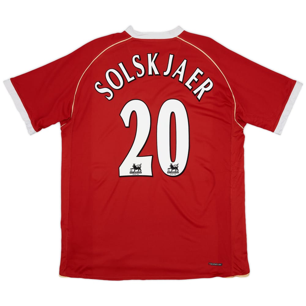2006-07 Manchester United Home Shirt Solskjaer #20 - 5/10 - (XL)