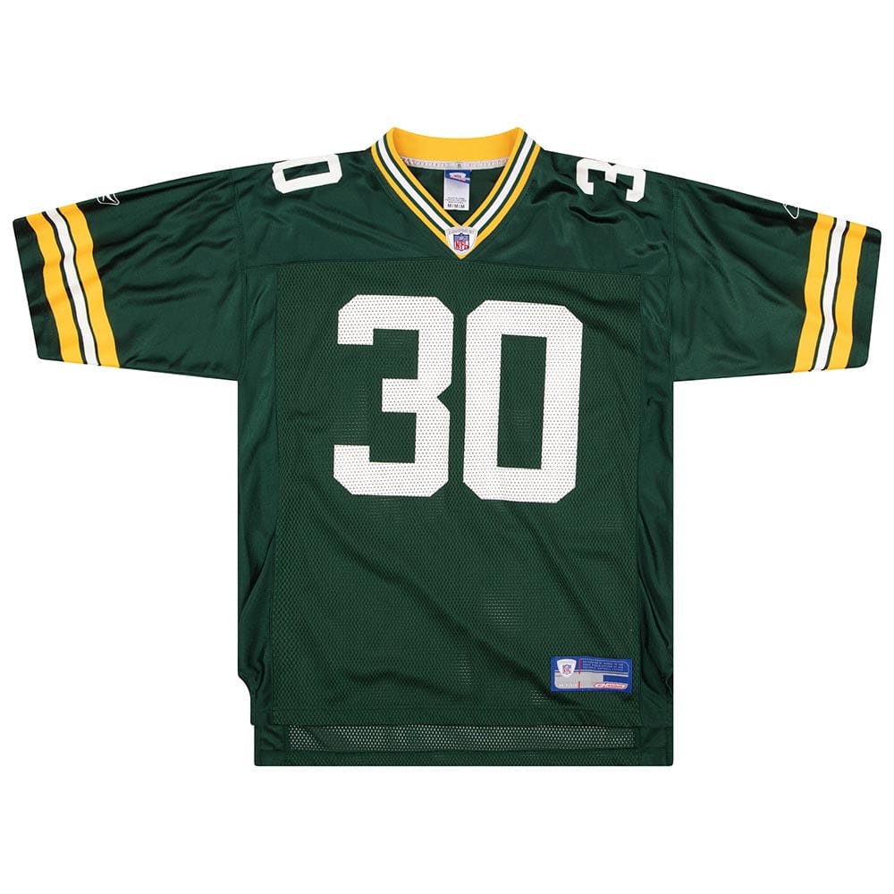 2002-04 Green Bay Packers Green #30 Reebok On Field Jersey (Home) L