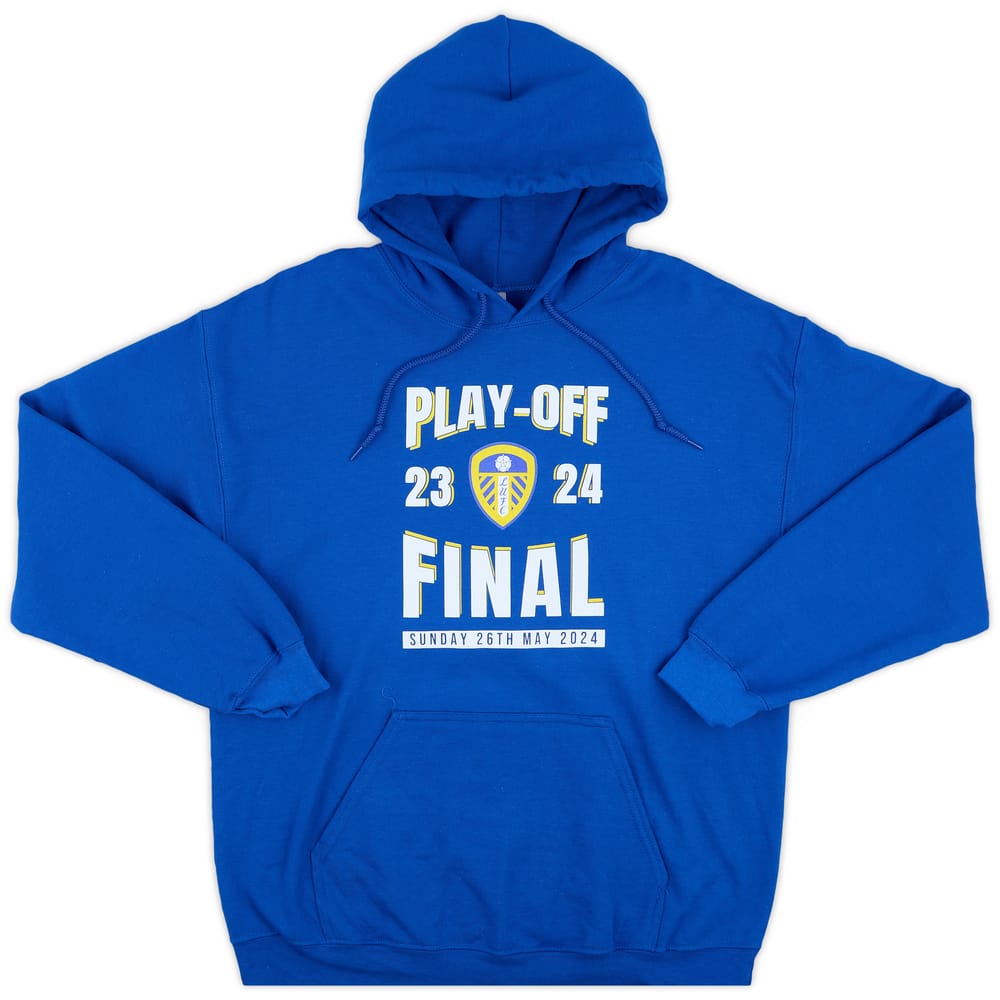 2023-24 Leeds United adidas Play-Off Final Fan Hooded Top - 9/10