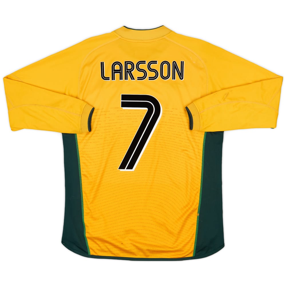 2002-03 Celtic Away L/S Shirt Larsson #7 - 5/10 - (L)