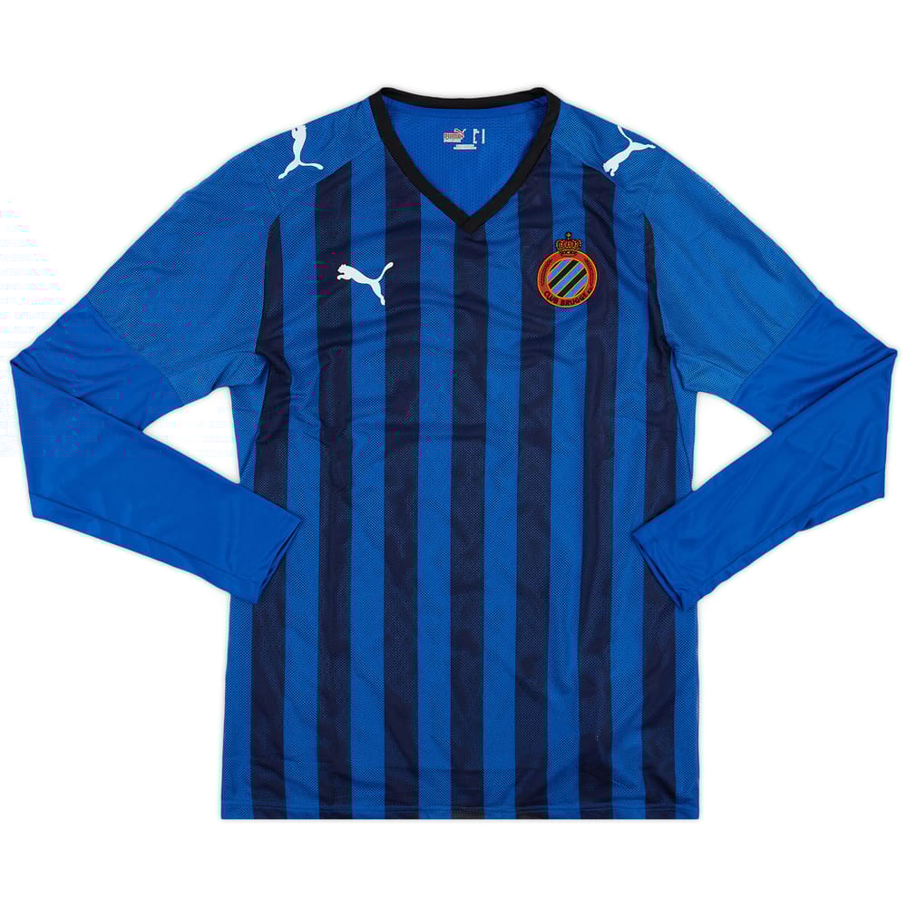 2008-09 Club Brugge Player Issue Home L/S Shirt - 8/10 - (M)