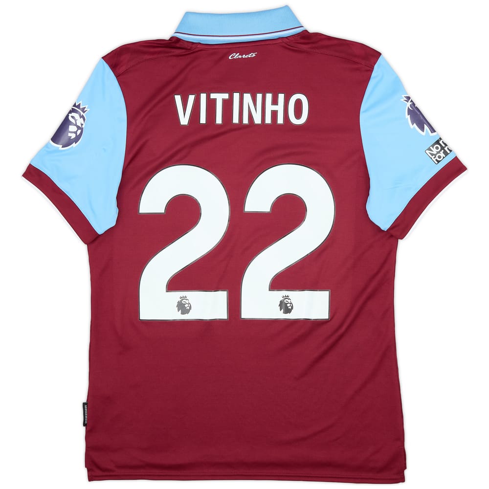 2023-24 Burnley Match Issue Home Shirt Vitinho #22