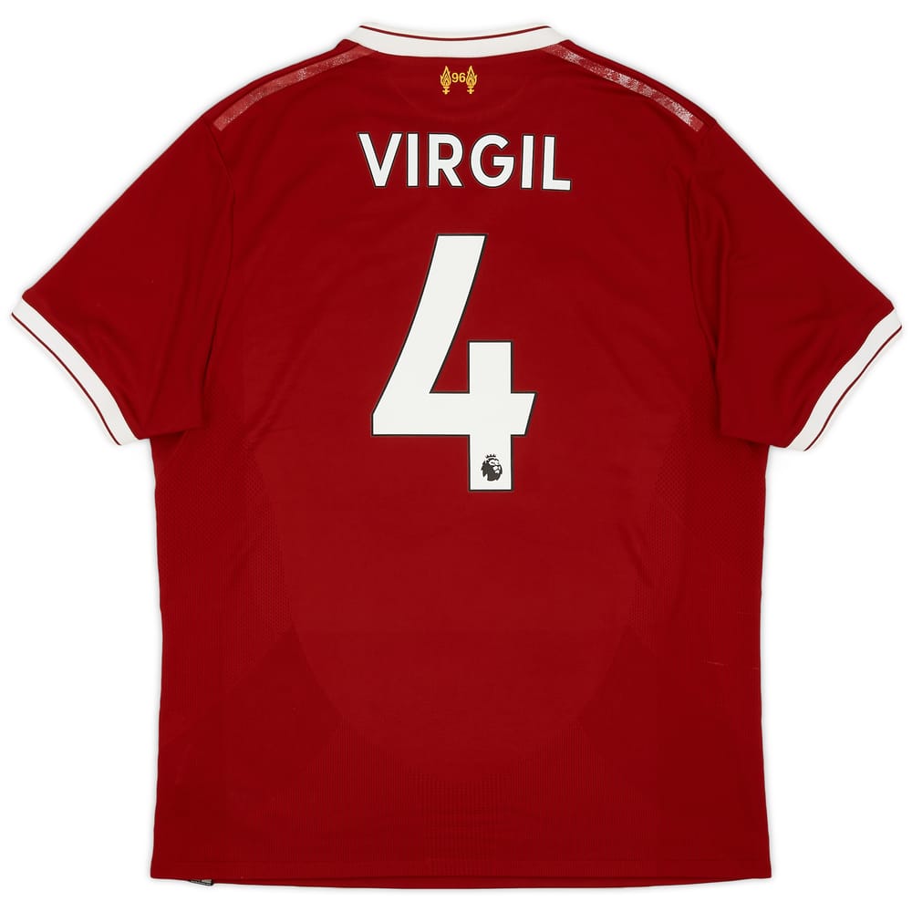 2017-18 Liverpool 125 Years Home Shirt Virgil #4 - 6/10 - (L)
