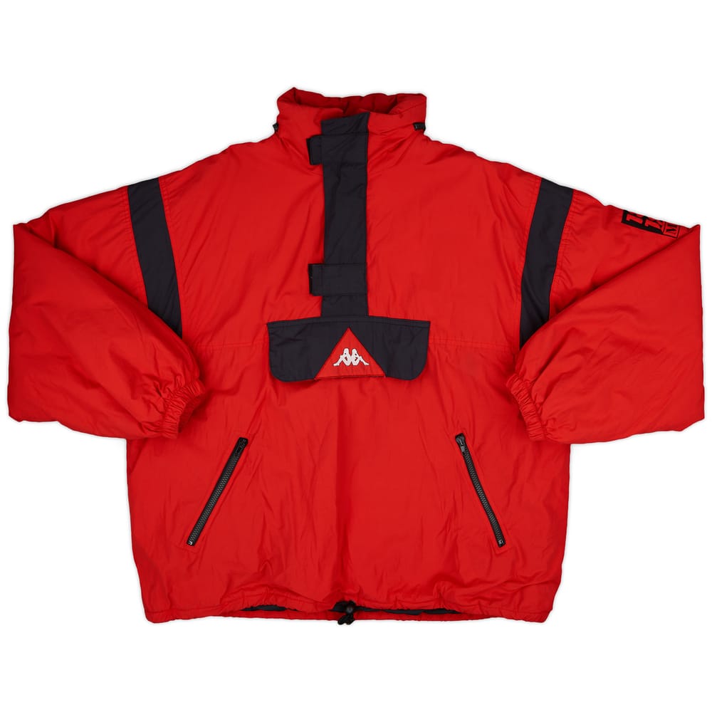 1988-90 AC Milan Kappa 1/2 Zip Padded Bench Coat - 9/10 - (XL)