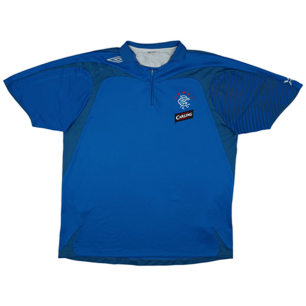 2006-07 Rangers Umbro 1/4 Zip Polo Shirt - 8/10 - (XL)