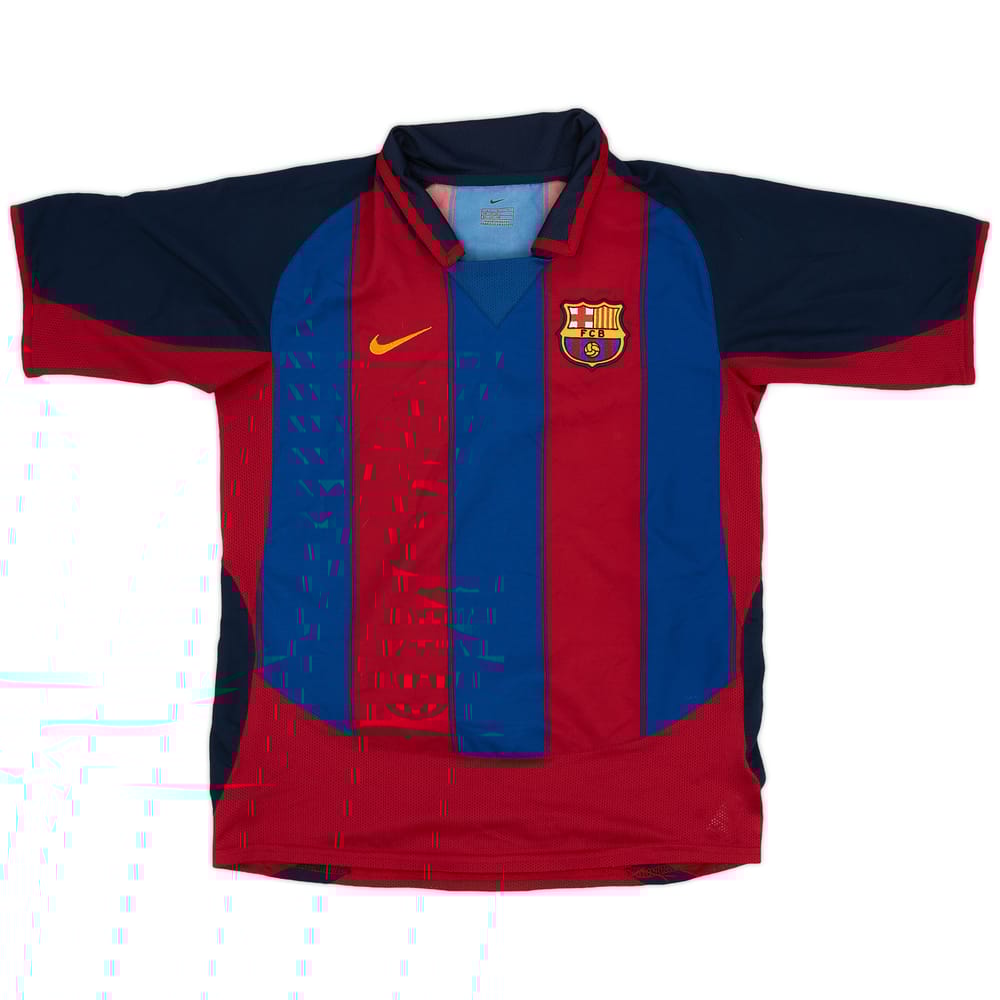 2003-04 Barcelona Home Shirt - 9/10 - (L.Boys)