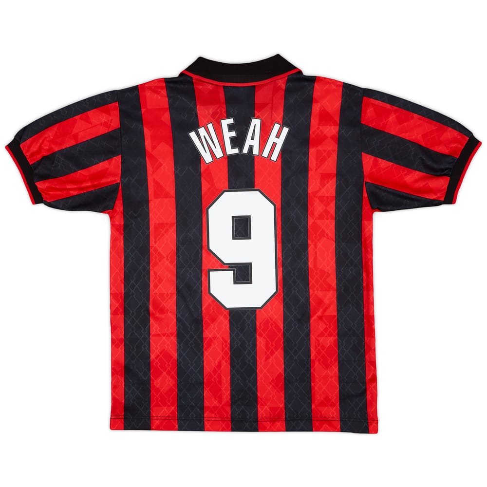 1995-96 AC Milan Home Shirt Weah #9 - 9/10 - (M)