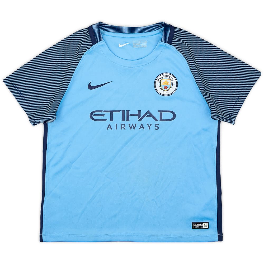 2016-17 Manchester City Home Shirt - 8/10 - (6-7 Years)