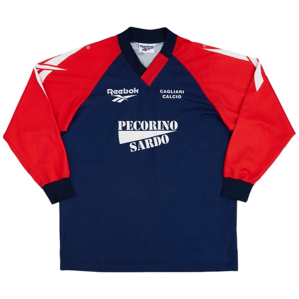 1997-98 Cagliari Reebok Training L/S Shirt - 8/10 - (XL)